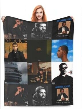 Drake Album Collage Throw Blanket 70x80